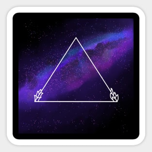 Galaxy triangle Sticker